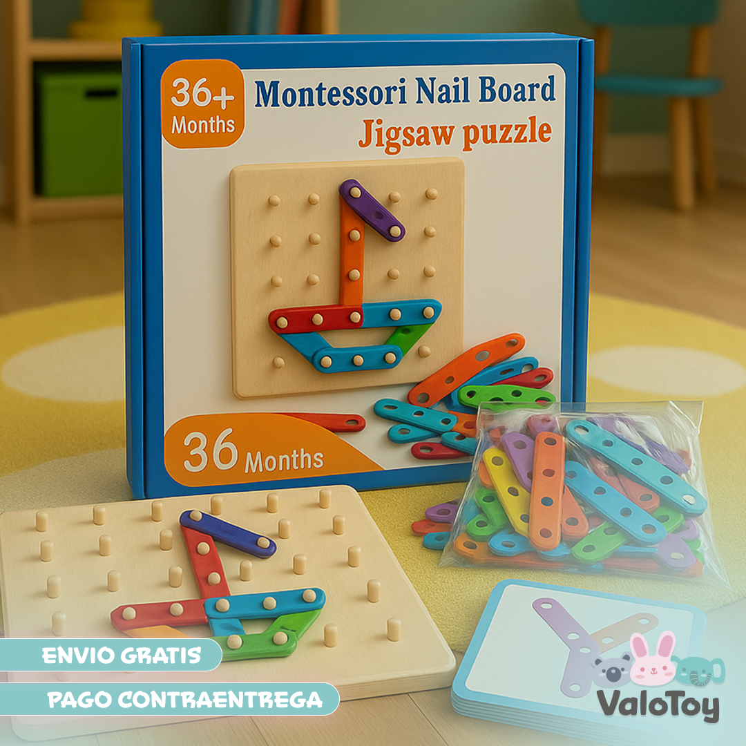 Tablero Montessori para ensamblar